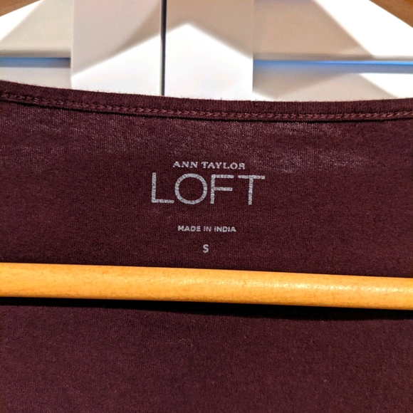 Loft Merlot Ruffle Tank - Picture 4 of 5